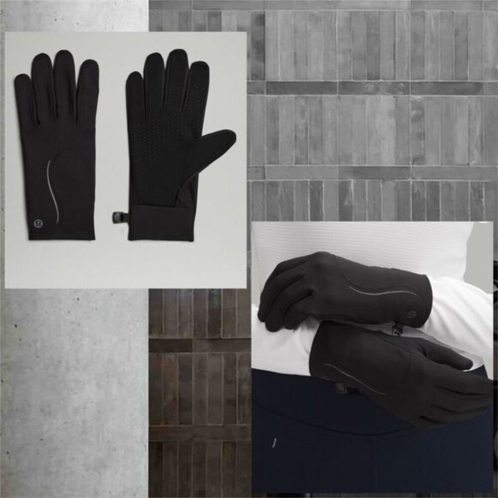Lululemon Women's Fast and Free Fleece Running Gloves size XS NWT BLACK